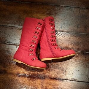 Red boots! Toddler size 8 WORN ONLY ONCE for a photo shoot